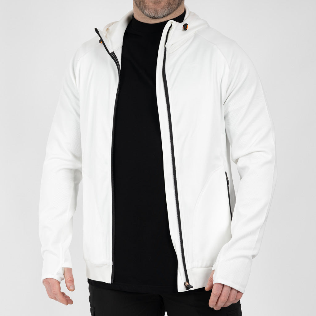 Walton Technical Hooded Zipper White